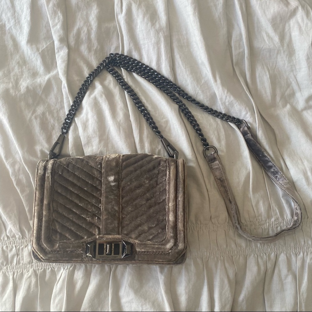 Rebecca Minkoff Quilted Velvet Crossbody